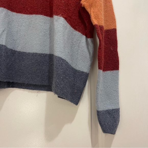SIZE S | Madewell Wool Sweater, Red Blue Orange Cream - Picture 2 of 4